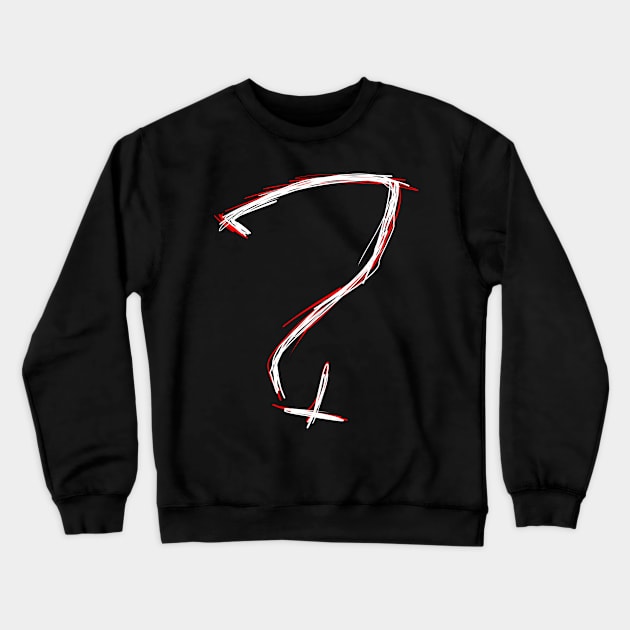 Question Mark Crewneck Sweatshirt by Demonic cute cat